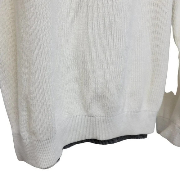 Vintage Eddie Bauer Half Zip Ribbed  Sweater - Picture 8 of 12